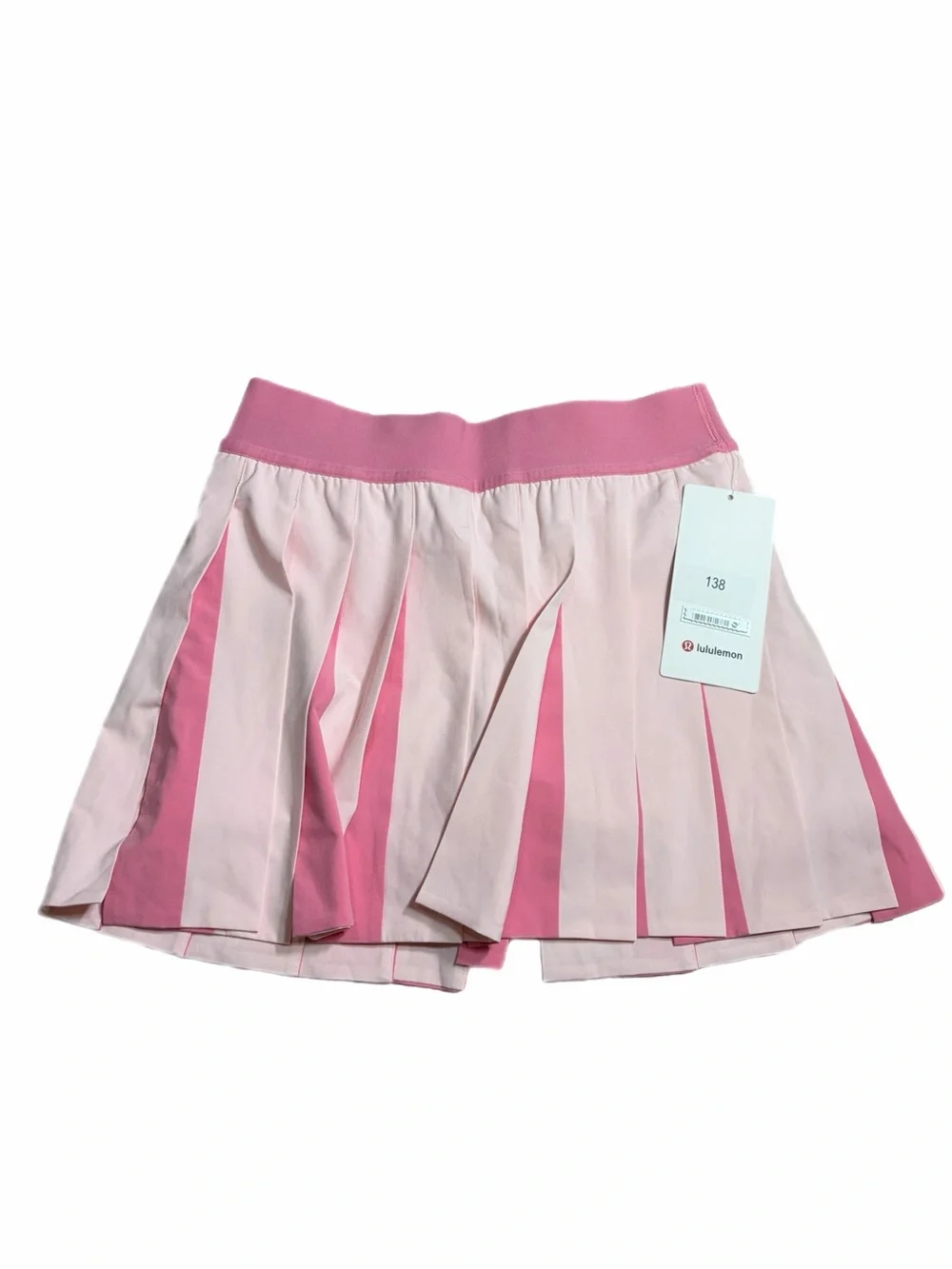 NWT Lululemon Peek-A-Boo Pleat Mid-Rise Tennis Skirt (Pink Pearl/Candy Cloud) S